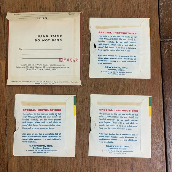 View-Master 1955 Mammoth Cave National Park Kentucky 3 reels‎ & original packet - Picture 2 of 6